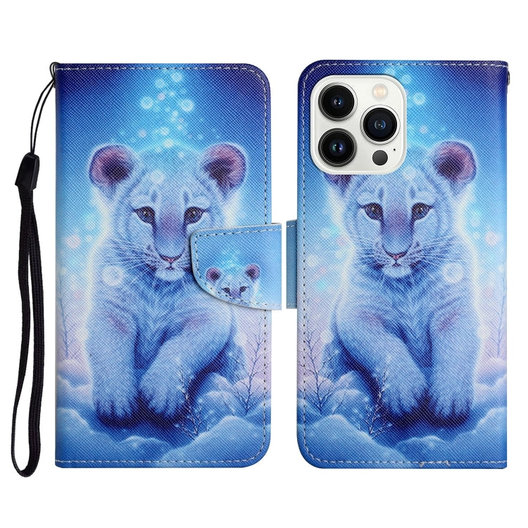 For iPhone 16 Pro 3D Colored Drawing Flip Leather Phone Case(Leopard) - iPhone 16 Pro Cases by buy2fix | Online Shopping UK | buy2fix