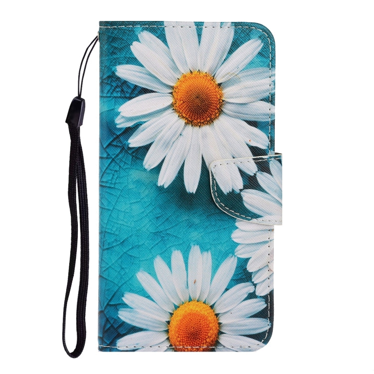 For iPhone 16 3D Colored Drawing Flip Leather Phone Case(Daisy) - iPhone 16 Cases by buy2fix | Online Shopping UK | buy2fix