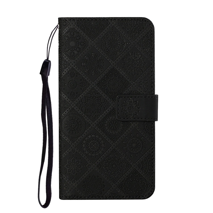 For iPhone 16 Plus Ethnic Style Embossed Pattern Leather Phone Case(Black) - iPhone 16 Plus Cases by buy2fix | Online Shopping UK | buy2fix