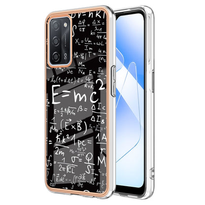 For OPPO A55 5G / A53s 5G / A54 4G Electroplating Marble Dual-side IMD Phone Case(Equation) - OPPO Cases by buy2fix | Online Shopping UK | buy2fix