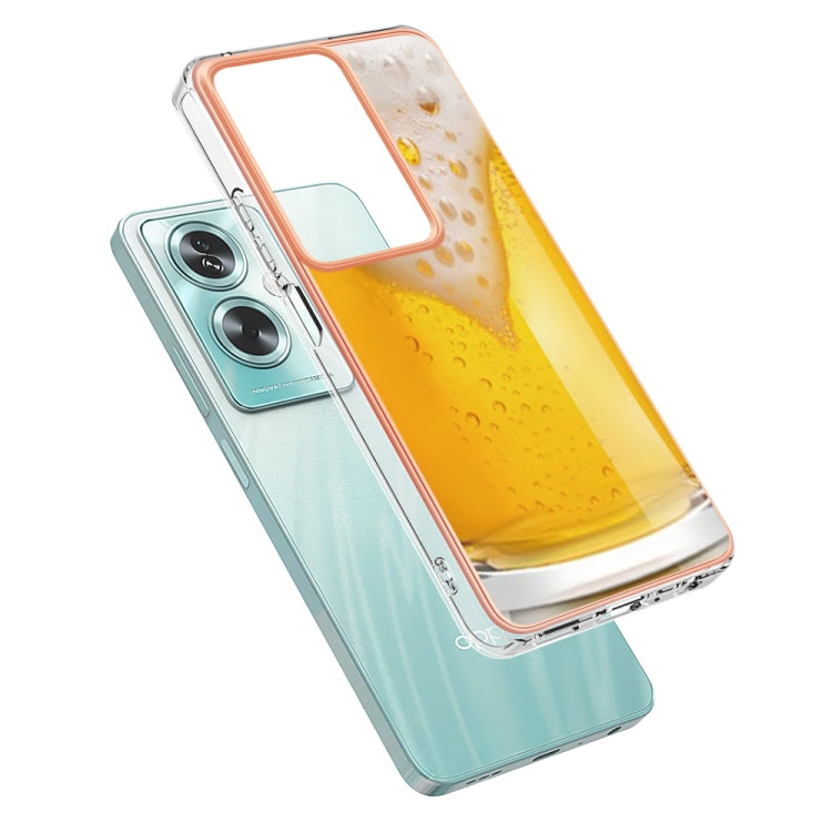 For OPPO A79 5G Global Electroplating Marble Dual-side IMD Phone Case(Draft Beer) - OPPO Cases by buy2fix | Online Shopping UK | buy2fix