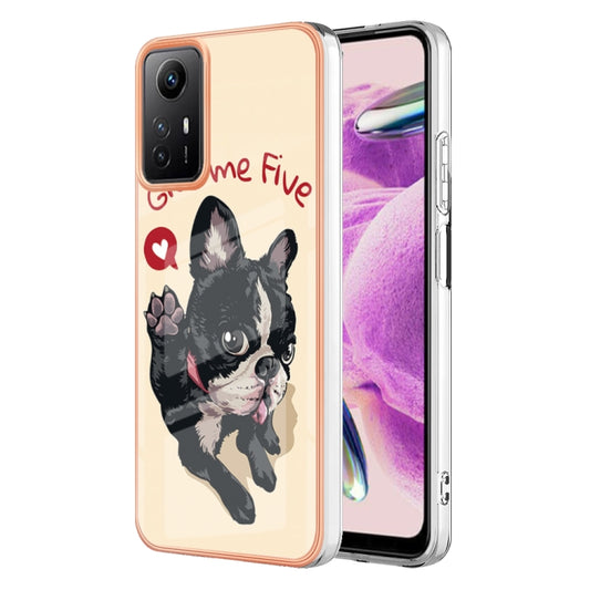 Xiaomi Redmi Note 12S 4G Electroplating Marble Dual-side IMD Phone Case(Lucky Dog) - Xiaomi Cases by buy2fix | Online Shopping UK | buy2fix