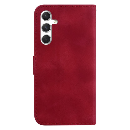 For Samsung Galaxy S24 5G 7-shaped Embossed Leather Phone Case(Red) - Galaxy S24 5G Cases by buy2fix | Online Shopping UK | buy2fix
