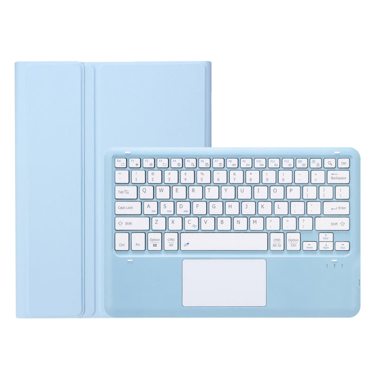 For Samsung Galaxy Tab S9 FE+ A810B-A Touch Pad Detachable Bluetooth Keyboard Leather Tablet Case(Sky Blue) - Samsung Keyboard by buy2fix | Online Shopping UK | buy2fix