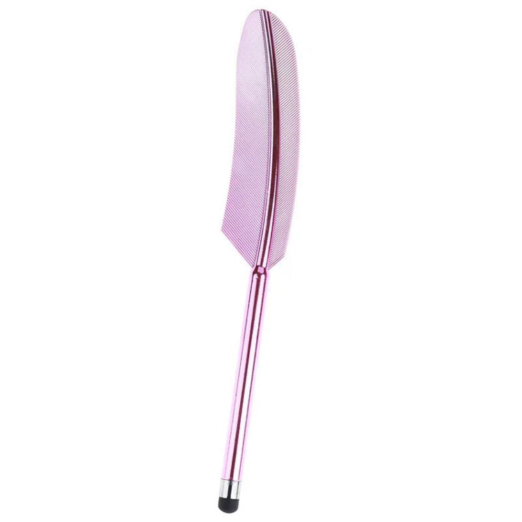 Electroplated Feather Stylus Pen(Pink) - Stylus Pen by buy2fix | Online Shopping UK | buy2fix