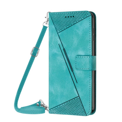 For Samsung Galaxy S20 FE Dream Triangle Leather Phone Case with Long Lanyard(Green) - Galaxy S20 FE Cases by buy2fix | Online Shopping UK | buy2fix