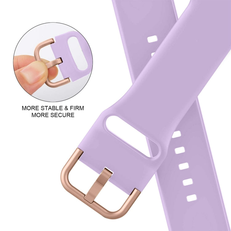 For Apple Watch SE 40mm Pin Buckle Silicone Watch Band(Lavender) - Watch Bands by buy2fix | Online Shopping UK | buy2fix