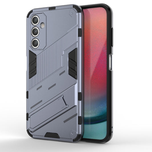 For Samsung Galaxy A25 5G Punk Armor 2 in 1 PC + TPU Shockproof Phone Case with Invisible Holder(Grey) - Galaxy Phone Cases by buy2fix | Online Shopping UK | buy2fix