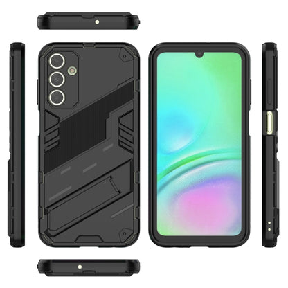 For Samsung Galaxy A15 Punk Armor 2 in 1 PC + TPU Shockproof Phone Case with Invisible Holder(Black) - Galaxy Phone Cases by buy2fix | Online Shopping UK | buy2fix