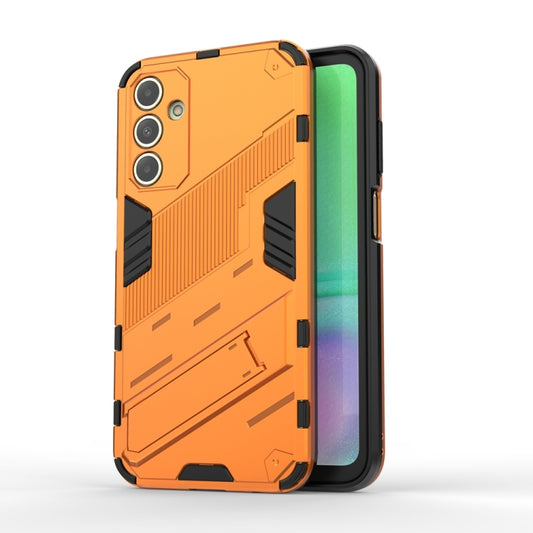 For Samsung Galaxy A15 Punk Armor 2 in 1 PC + TPU Shockproof Phone Case with Invisible Holder(Orange) - Galaxy Phone Cases by buy2fix | Online Shopping UK | buy2fix