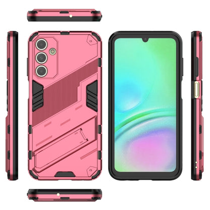 For Samsung Galaxy A15 Punk Armor 2 in 1 PC + TPU Shockproof Phone Case with Invisible Holder(Light Red) - Galaxy Phone Cases by buy2fix | Online Shopping UK | buy2fix