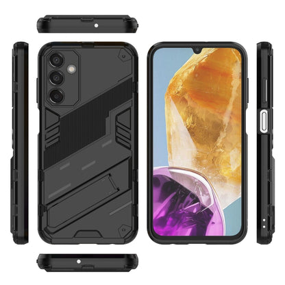 For Samsung Galaxy M15 5G Global Punk Armor 2 in 1 PC + TPU Shockproof Phone Case with Invisible Holder(Black) - Galaxy Phone Cases by buy2fix | Online Shopping UK | buy2fix