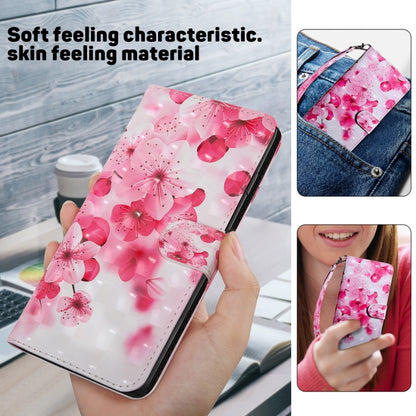 For iPhone 16 Pro Max 3D Painted Leather Phone Case(Red Flower) - iPhone 16 Pro Max Cases by buy2fix | Online Shopping UK | buy2fix