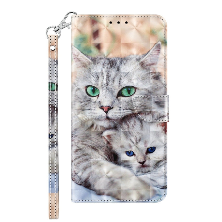 For Samsung Galaxy A35 5G 3D Painted Leather Phone Case(Two Loving Cats) - Galaxy Phone Cases by buy2fix | Online Shopping UK | buy2fix