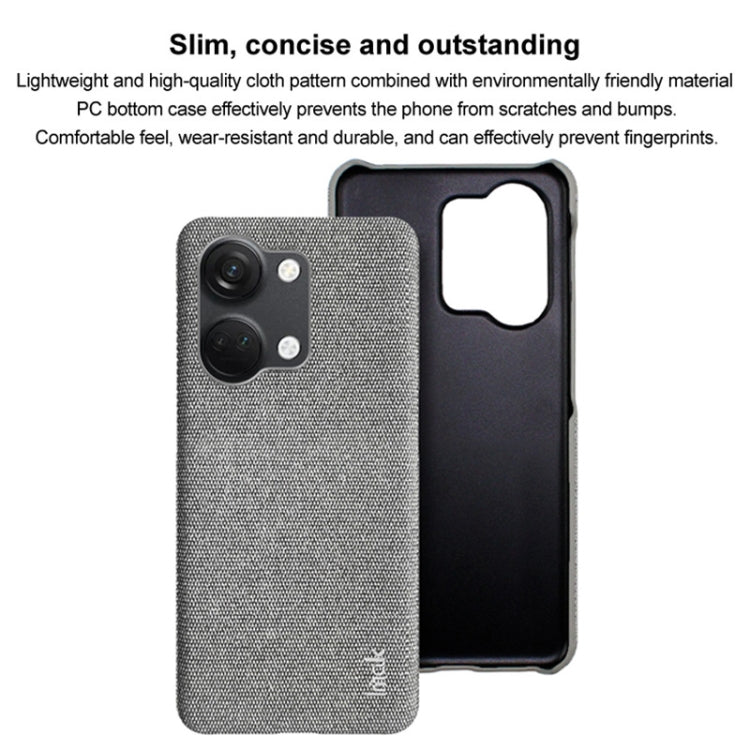 For OnePlus Ace 2V / Nord 3 5G imak Ruiyi Series Cloth Texture PU + PC Phone Case(Black) - OnePlus Cases by imak | Online Shopping UK | buy2fix