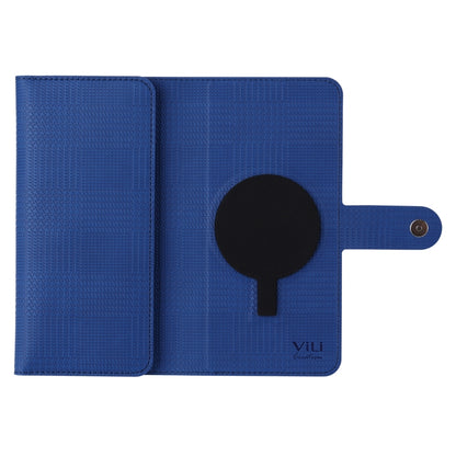 For iPhone 13 ViLi GHB Series MagSafe Magnetic Zipper Leather Phone Case(Blue) - iPhone 13 Cases by ViLi | Online Shopping UK | buy2fix