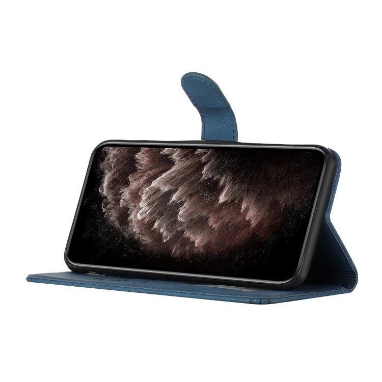 For Motorola Moto G Power 5G 2024 Cubic Skin Feel Flip Leather Phone Case(Blue) - Motorola Cases by buy2fix | Online Shopping UK | buy2fix