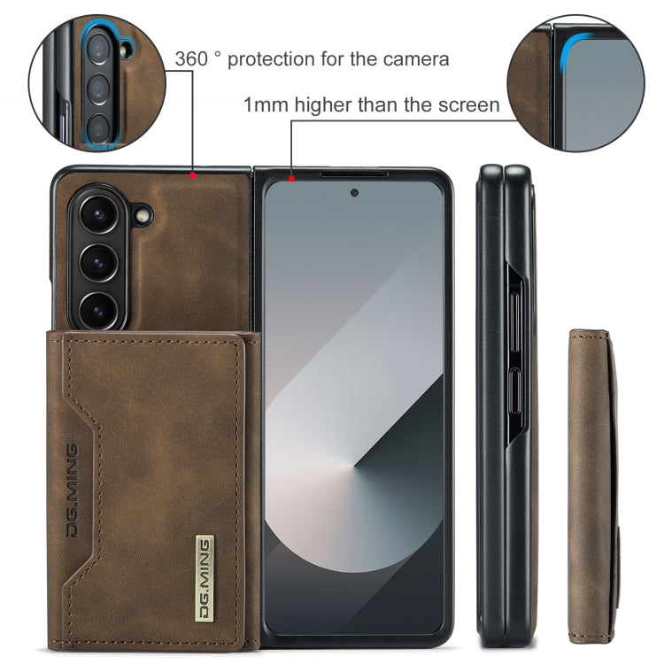 For Samsung Galaxy Z Fold6 DG.MING M2 Series 3-Fold Multi Card Bag + Magnetic Phone Case(Coffee) - Galaxy Z Fold6 5G Cases by DG.MING | Online Shopping UK | buy2fix