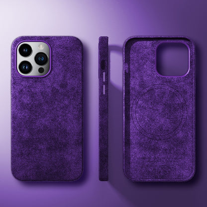 For iPhone 14 Plus Turn Fur Magsafe Magnetic Phone Case(Dark Purple) - iPhone 14 Plus Cases by buy2fix | Online Shopping UK | buy2fix