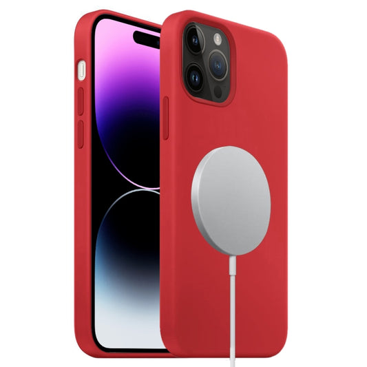 For iPhone 15 Pro Max Liquid Silicone Full Coverage MagSafe Phone Case(Red) - iPhone 15 Pro Max Cases by buy2fix | Online Shopping UK | buy2fix