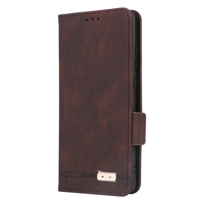 For OnePlus 12 Magnetic Clasp Leather Phone Case(Brown) - OnePlus Cases by buy2fix | Online Shopping UK | buy2fix