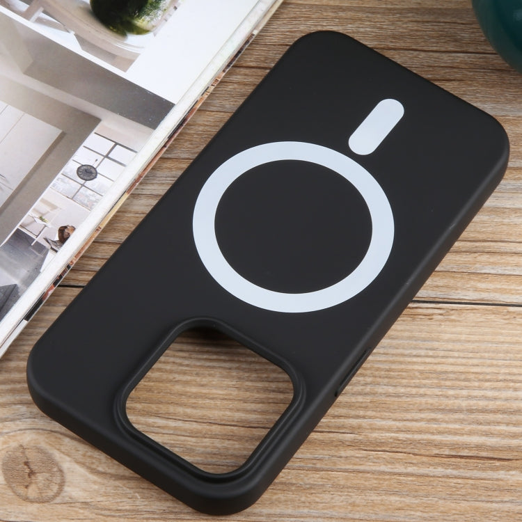 For iPhone 13 Pro Max MagSafe Liquid Silicone Phone Case(Black) - iPhone 13 Pro Max Cases by buy2fix | Online Shopping UK | buy2fix