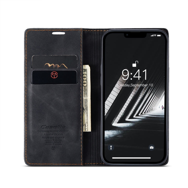 For iPhone 15 Plus CaseMe 013 Multifunctional Horizontal Flip Leather Phone Case(Black) - iPhone 15 Plus Cases by CaseMe | Online Shopping UK | buy2fix