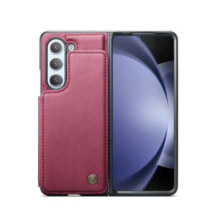 For Samsung Galaxy Z Fold5 CaseMe C22 PC+TPU Business Style RFID Anti-theft Leather Phone Case(Wine Red) - Galaxy Z Fold5 Cases by CaseMe | Online Shopping UK | buy2fix