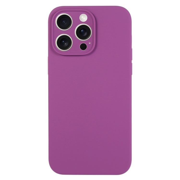 For iPhone 16 Pro Pure Color Liquid Silicone Fine Pore Phone Case(Grape Purple) - iPhone 16 Pro Cases by buy2fix | Online Shopping UK | buy2fix