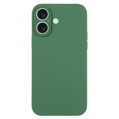 For iPhone 16 Pure Color Liquid Silicone Fine Pore Phone Case(Clover Green) - iPhone 16 Cases by buy2fix | Online Shopping UK | buy2fix