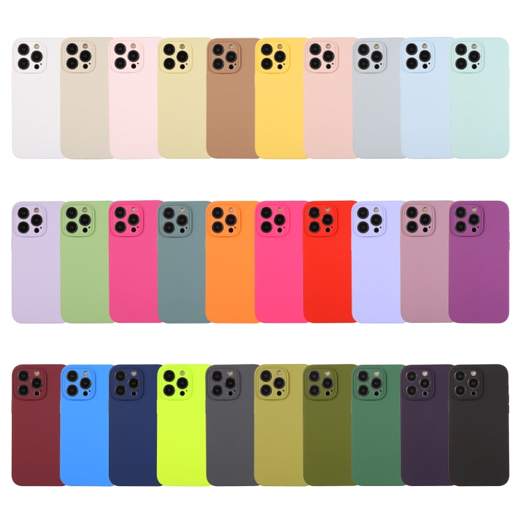 For iPhone 16 Pro Pure Color Liquid Silicone Fine Pore Phone Case(Mint Green) - iPhone 16 Pro Cases by buy2fix | Online Shopping UK | buy2fix