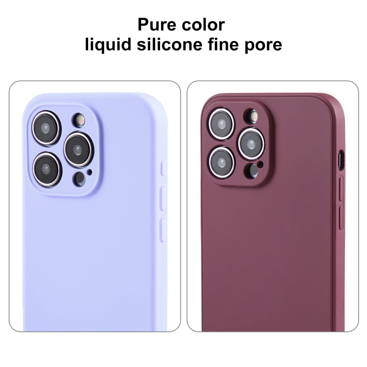 For iPhone 13 Pro Max Pure Color Liquid Silicone Fine Pore Phone Case(Grey Blue) - iPhone 13 Pro Max Cases by buy2fix | Online Shopping UK | buy2fix