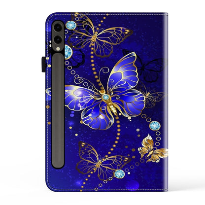 For Samsung Galaxy Tab S7+ / S8+ / S9+ Crystal Texture Painted Leather Tablet Case(Diamond Butterflies) - Galaxy Tab S9+ Cases by buy2fix | Online Shopping UK | buy2fix