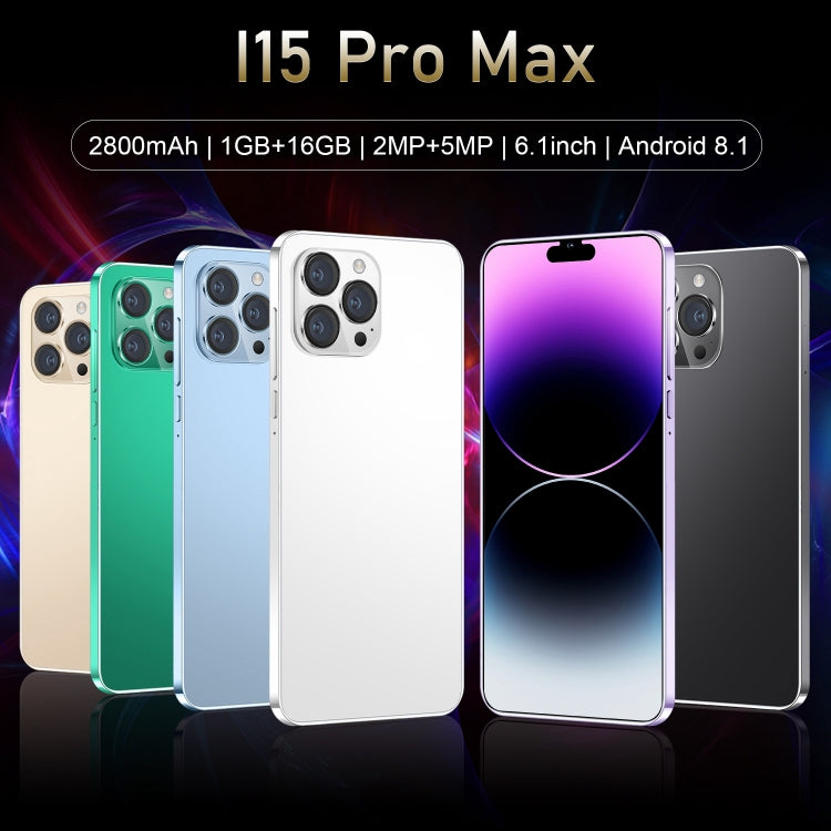 i15 Pro Max / N85, 1GB+16GB, 6.1 inch Screen, Face Identification, Android  8.1 MTK6580A Quad Core, Network: 3G, Dual SIM(Purple) -  by buy2fix | Online Shopping UK | buy2fix