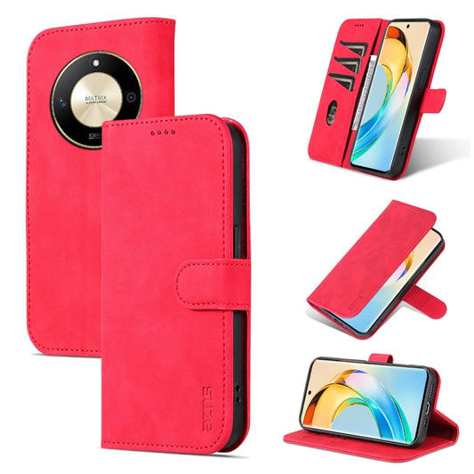 For Honor X50 AZNS Skin Feel Calf Texture Flip Leather Phone Case(Red) - Honor Cases by AZNS | Online Shopping UK | buy2fix