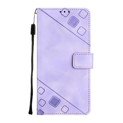 For Motorola Moto G Play 4G 2024 Skin Feel Embossed Leather Phone Case(Light Purple) - Motorola Cases by buy2fix | Online Shopping UK | buy2fix