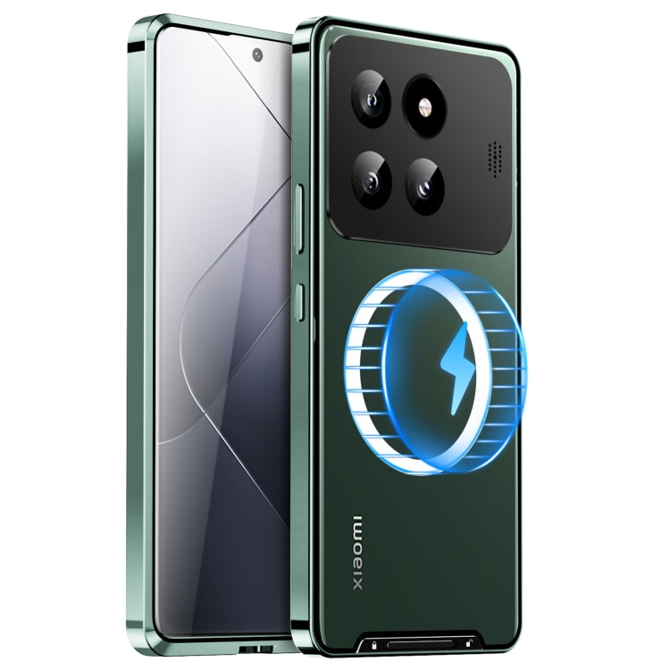 For Xiaomi 14 Pro Aromatherapy Magnetic Metal Phone Case(Green) - 14 Pro Cases by buy2fix | Online Shopping UK | buy2fix