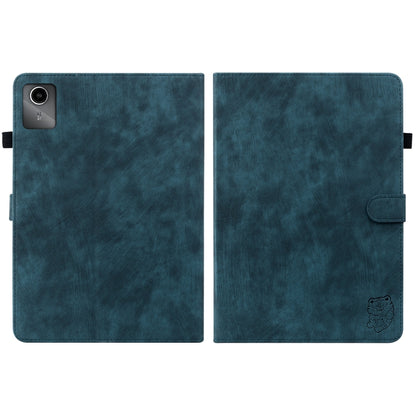 For Lenovo Tab M11/Xiaoxin Pad 11 2024 Tiger Pattern Flip Leather Tablet Case(Dark Blue) - Lenovo by buy2fix | Online Shopping UK | buy2fix