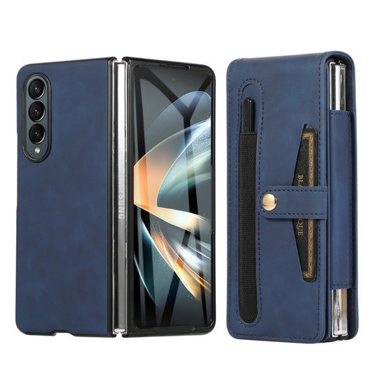 For Samsung Galaxy Z Fold3 5G Multifunctional Folding Phone Leather Case(Blue) - Galaxy Phone Cases by buy2fix | Online Shopping UK | buy2fix