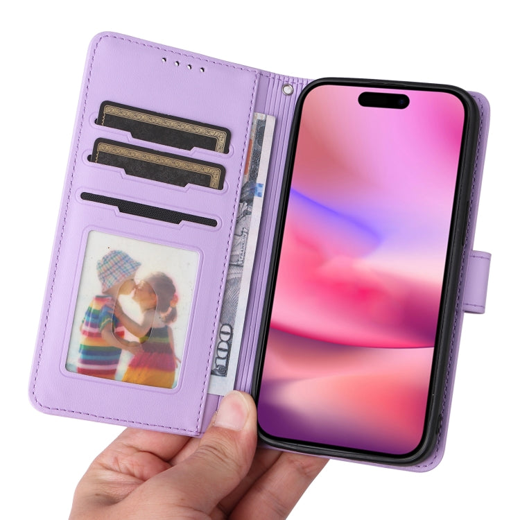 For iPhone 16 Plus BETOPNICE BN-005 2 in 1 Detachable Imitate Genuine Leather Phone Case(Light Purple) - iPhone 16 Plus Cases by BETOPNICE | Online Shopping UK | buy2fix