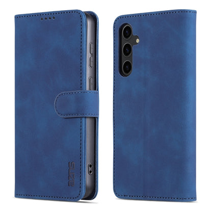 For Samsung Galaxy S24+ 5G AZNS Skin Feel Calf Texture Flip Leather Phone Case(Blue) - Galaxy S24+ 5G Cases by AZNS | Online Shopping UK | buy2fix