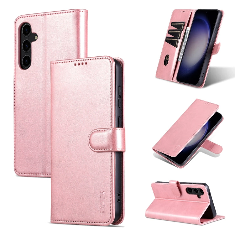 For Samsung Galaxy S24+ 5G AZNS Skin Feel Calf Texture Flip Leather Phone Case(Rose Gold) - Galaxy S24+ 5G Cases by AZNS | Online Shopping UK | buy2fix