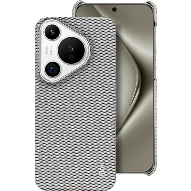 For Huawei Pura 70 imak Ruiyi Series Cloth Texture PU + PC Phone Case(Light Grey) - Huawei Cases by imak | Online Shopping UK | buy2fix