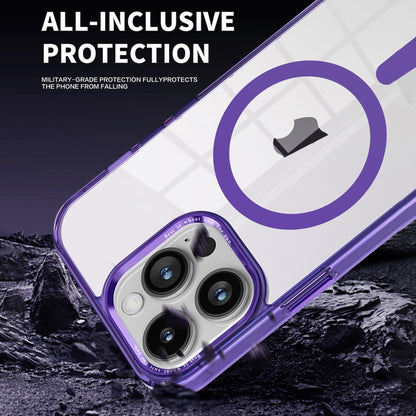 For iPhone 13 Pro Max Ice Color Magnetic Series PC + Acrylic Magsafe Phone Case(Purple) - iPhone 13 Pro Max Cases by buy2fix | Online Shopping UK | buy2fix