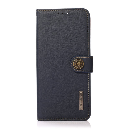 For Xiaomi Redmi K70 KHAZNEH Custer Texture RFID Genuine Leather Phone Case(Blue) - K70 Cases by buy2fix | Online Shopping UK | buy2fix