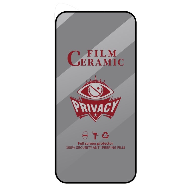 For iPhone 16 Full Coverage HD Privacy Ceramic Film - iPhone 16 Tempered Glass by buy2fix | Online Shopping UK | buy2fix