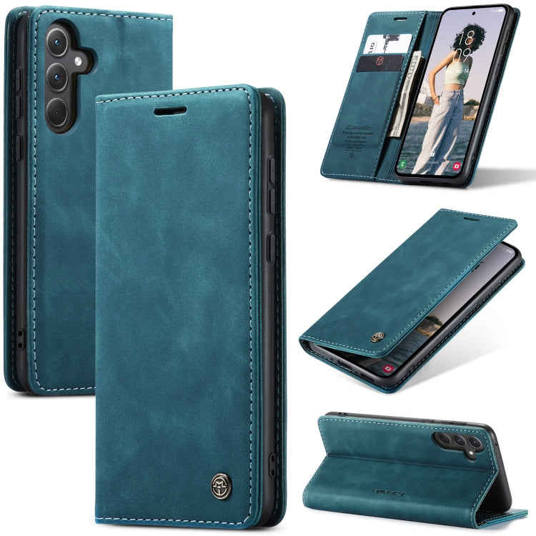 For Samsung Galaxy A35 5G CaseMe 013 Multifunctional Horizontal Flip Leather Phone Case(Blue) - Galaxy Phone Cases by CaseMe | Online Shopping UK | buy2fix