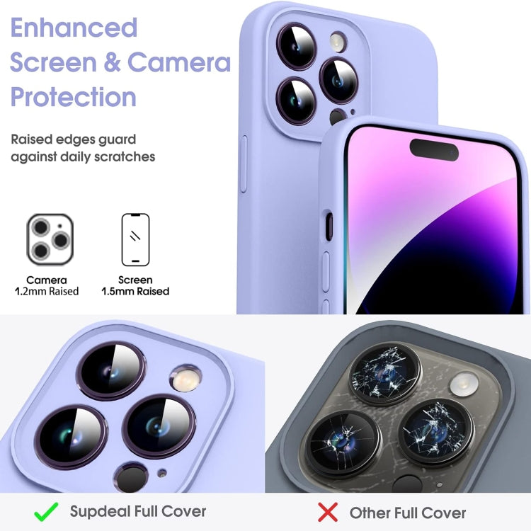 For iPhone 16 Pro Max Microfiber Liquid Silicone Shockproof Phone Case(Purple) - iPhone 16 Pro Max Cases by buy2fix | Online Shopping UK | buy2fix