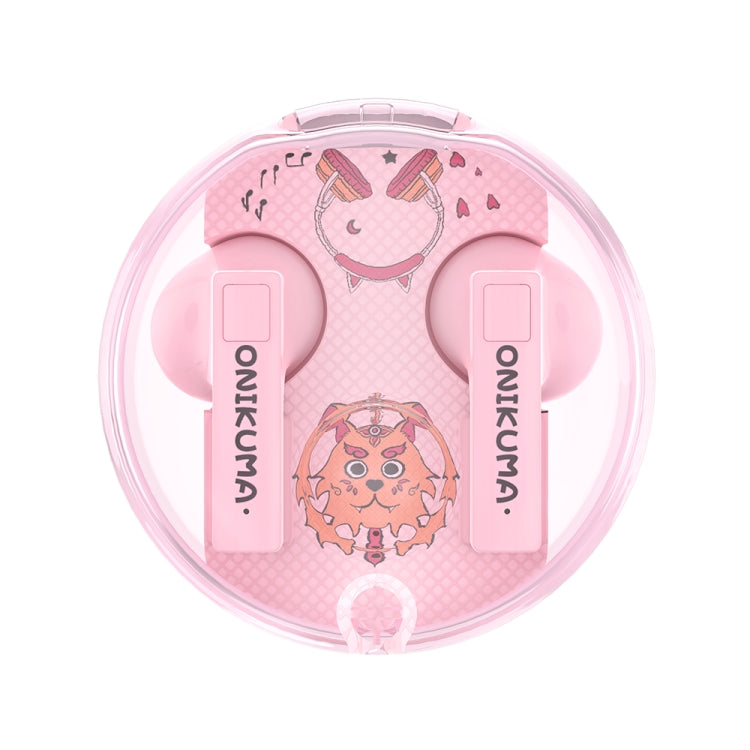 ONIKUMA T301 Transparent Cartoon Wireless Bluetooth Earphone(Pink) - Bluetooth Earphone by ONIKUMA | Online Shopping UK | buy2fix