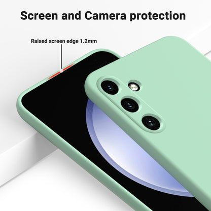 For Samsung Galaxy A15 4G / A15 5G Pure Color Liquid Silicone Shockproof Full Coverage Phone Case(Green) - Galaxy Phone Cases by buy2fix | Online Shopping UK | buy2fix